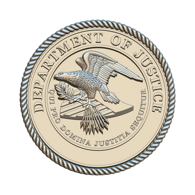 U.S. Department of Justice STL file for digital crafting, LightBurn and Vectric ready