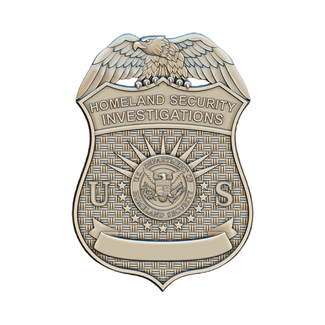 U.S. Homeland Security Investigations STL file for digital crafting, LightBurn and Vectric ready