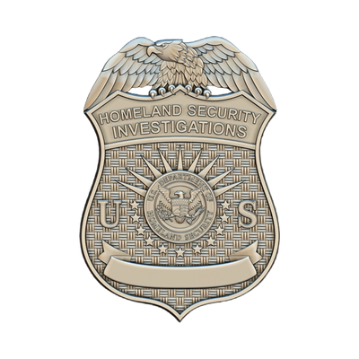 U.S. Homeland Security Investigations STL file for digital crafting, LightBurn and Vectric ready