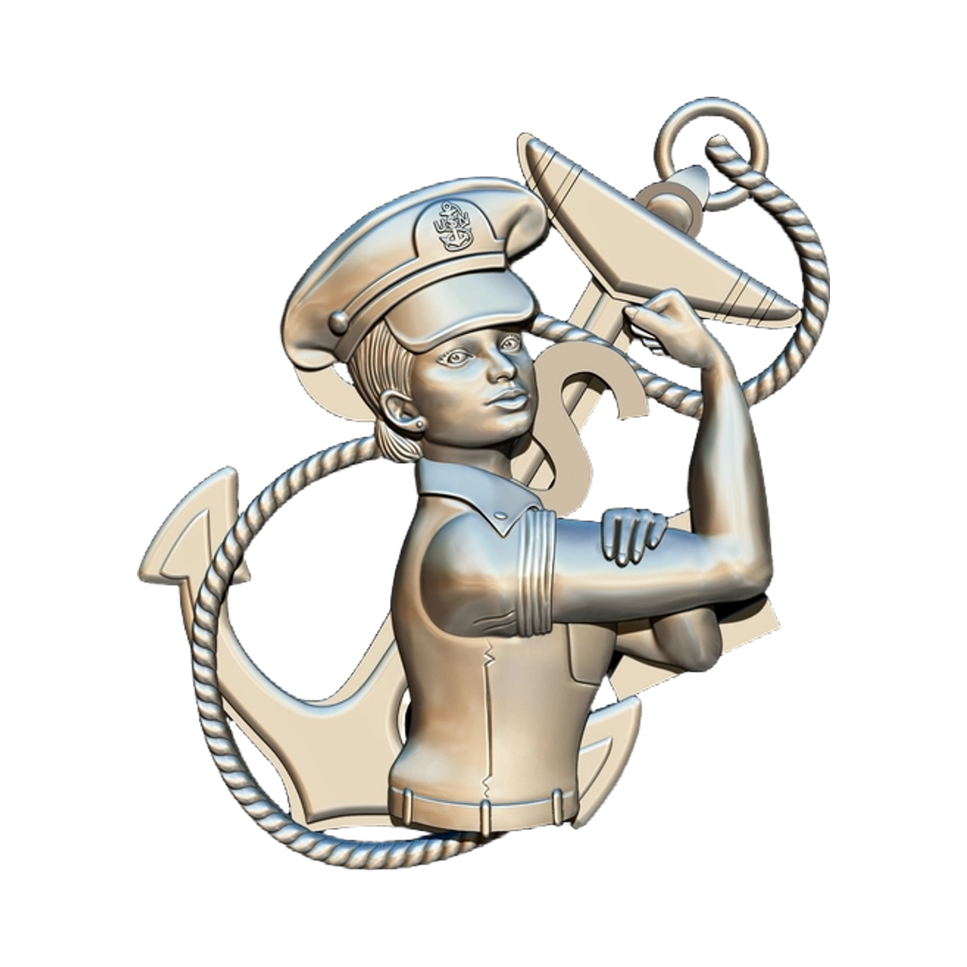 U.S. Navy Girl STL file for digital crafting, LightBurn and Vectric ready