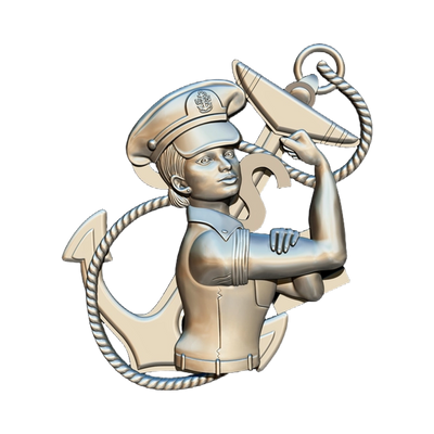 U.S. Navy Girl STL file for digital crafting, LightBurn and Vectric ready
