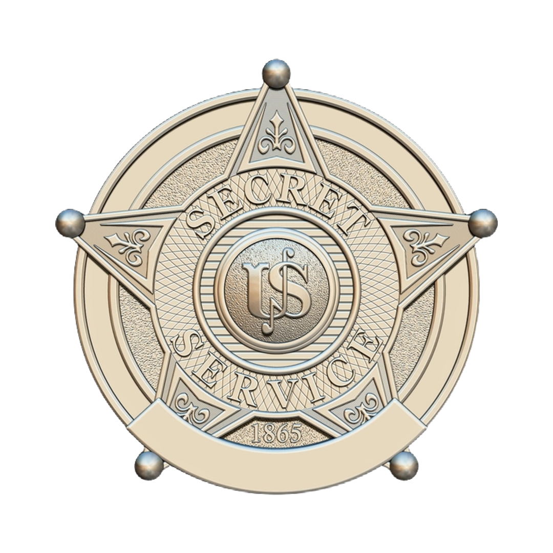 U.S. Secret Service Badge Blank STL file for digital crafting, LightBurn and Vectric ready