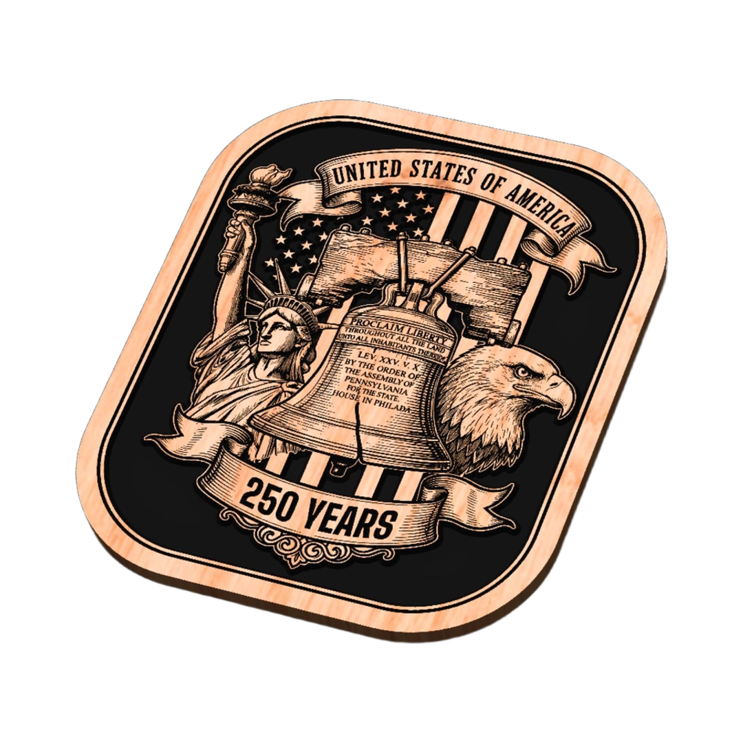 USA 250th Year Anniversary detail view, ready for digital crafting