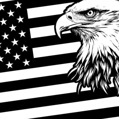 U.S. Eagle Flag detail view, ready for laser cutting and CNC routing