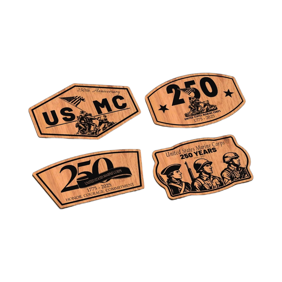 USMC 250th Anniversary SVG file for laser cutting and CNC routing, LightBurn and Vectric ready