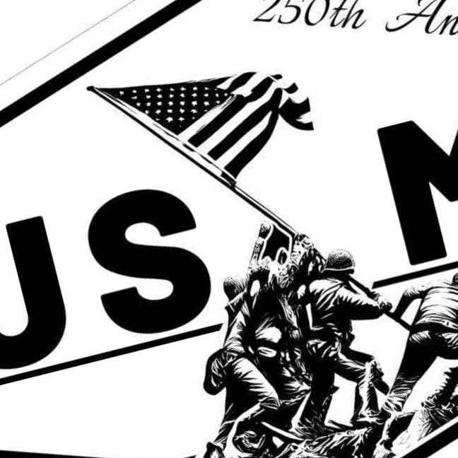 USMC 250th Anniversary mockup, marines