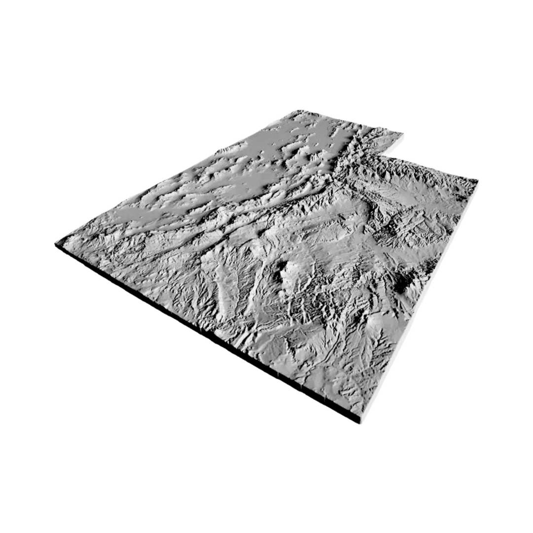 Utah Terrain Map design preview, countries & world