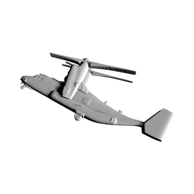 V-22 Osprey detail view, ready for 3D printing and CNC routing