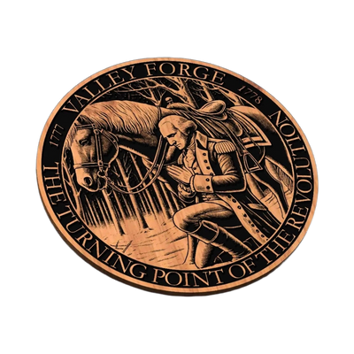 Valley Forge George Washington SVG file for laser cutting and CNC routing, LightBurn and Vectric ready