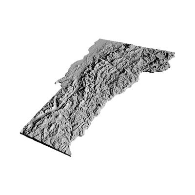 Vermont Terrain Map design preview, us states