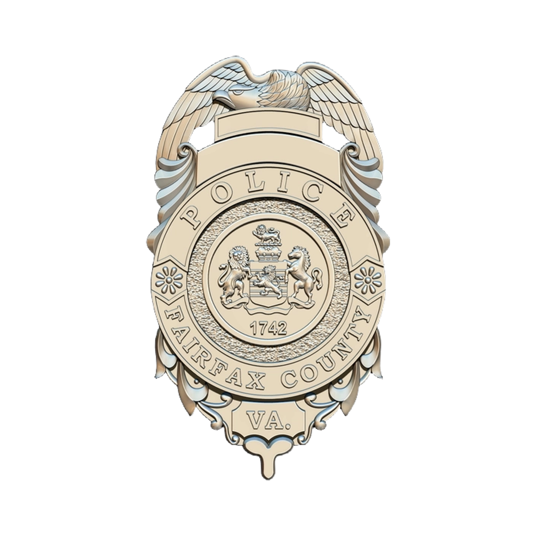 Fairfax Virginia Police Badge STL file for digital crafting, LightBurn and Vectric ready