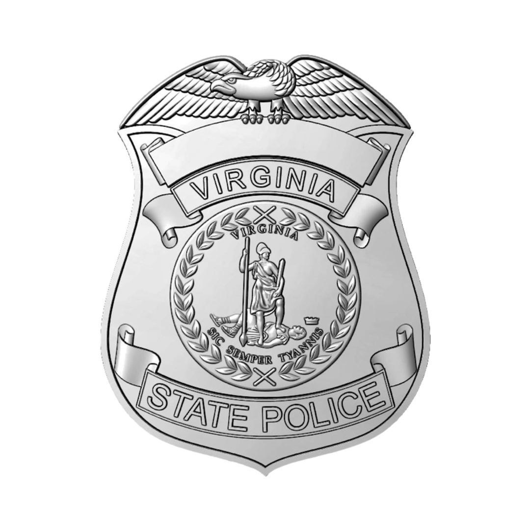 Virginia State Police Badge STL file for 3D printing and CNC routing, LightBurn and Vectric ready