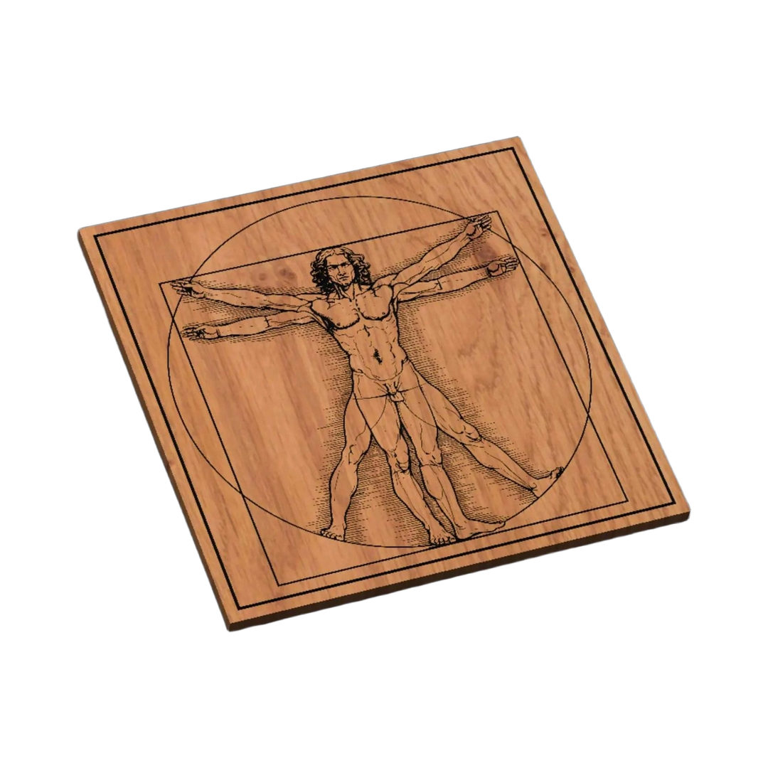 Vitruvian Man SVG file for laser cutting and CNC routing, LightBurn and Vectric ready