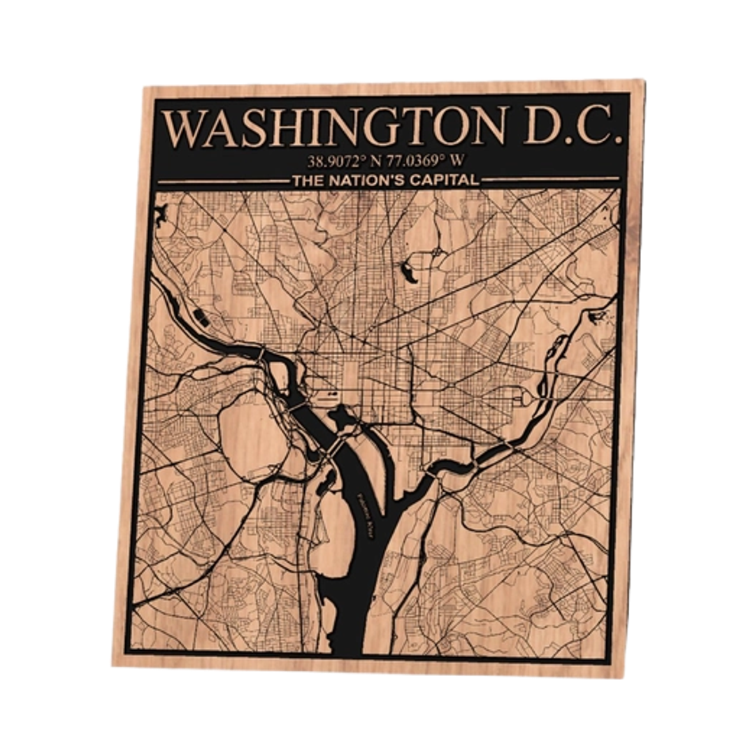 Washington D.C. City Map design preview, cities & landmarks