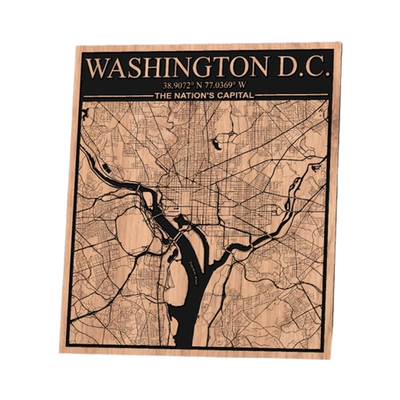 Washington D.C. City Map design preview, cities & landmarks