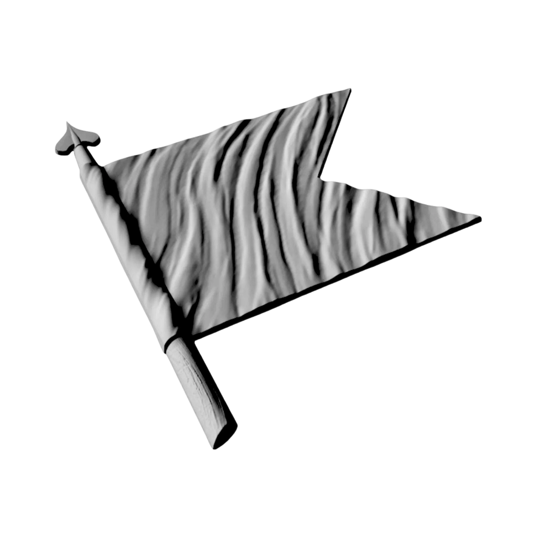 Wavy Military Guidon Flag STL file included with instant download