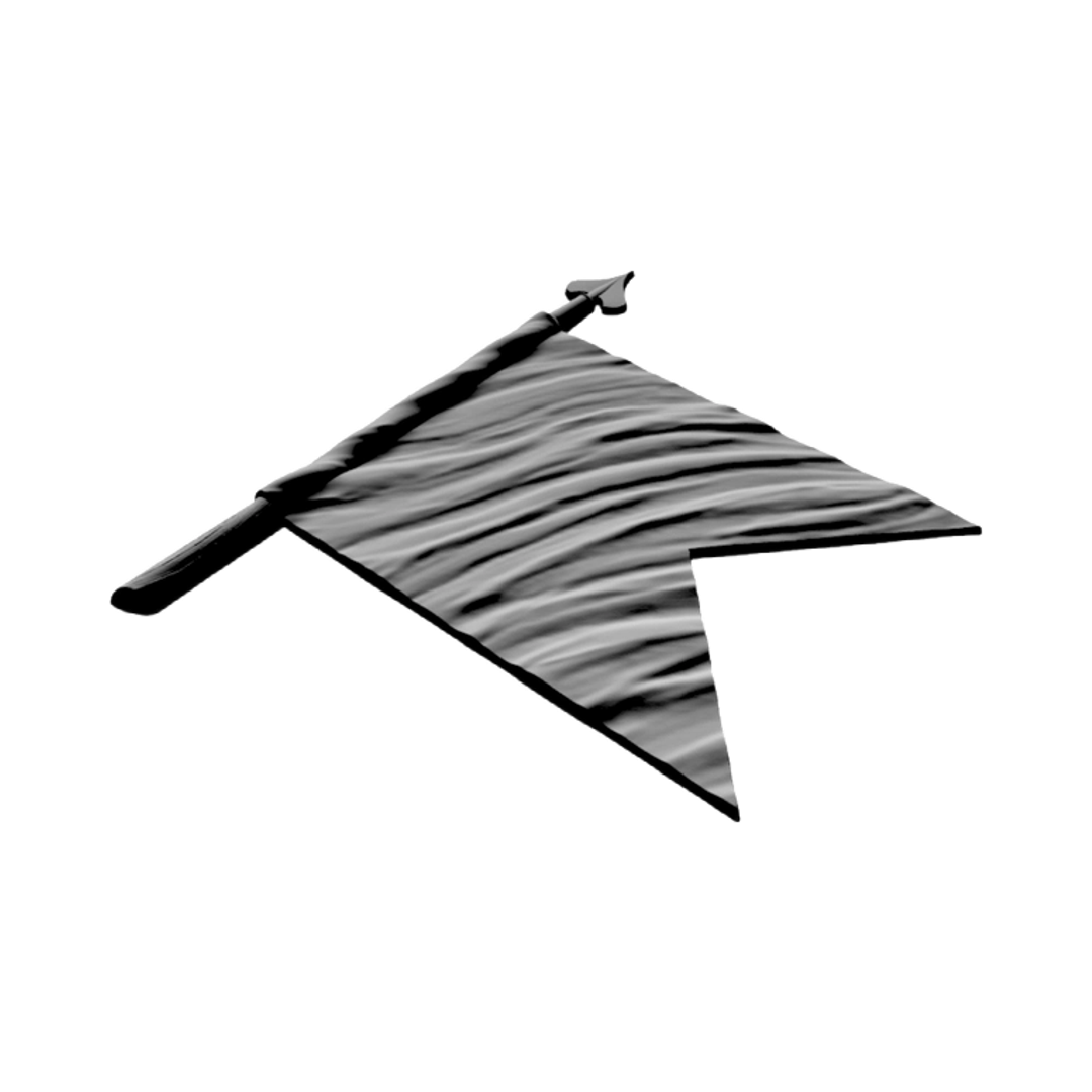 Wavy Military Guidon Flag mockup, other military
