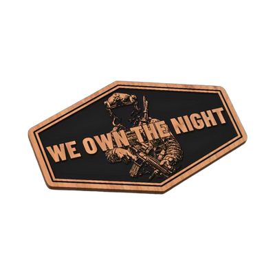 We Own The Night Special Forces SVG file for laser cutting and CNC routing, LightBurn and Vectric ready