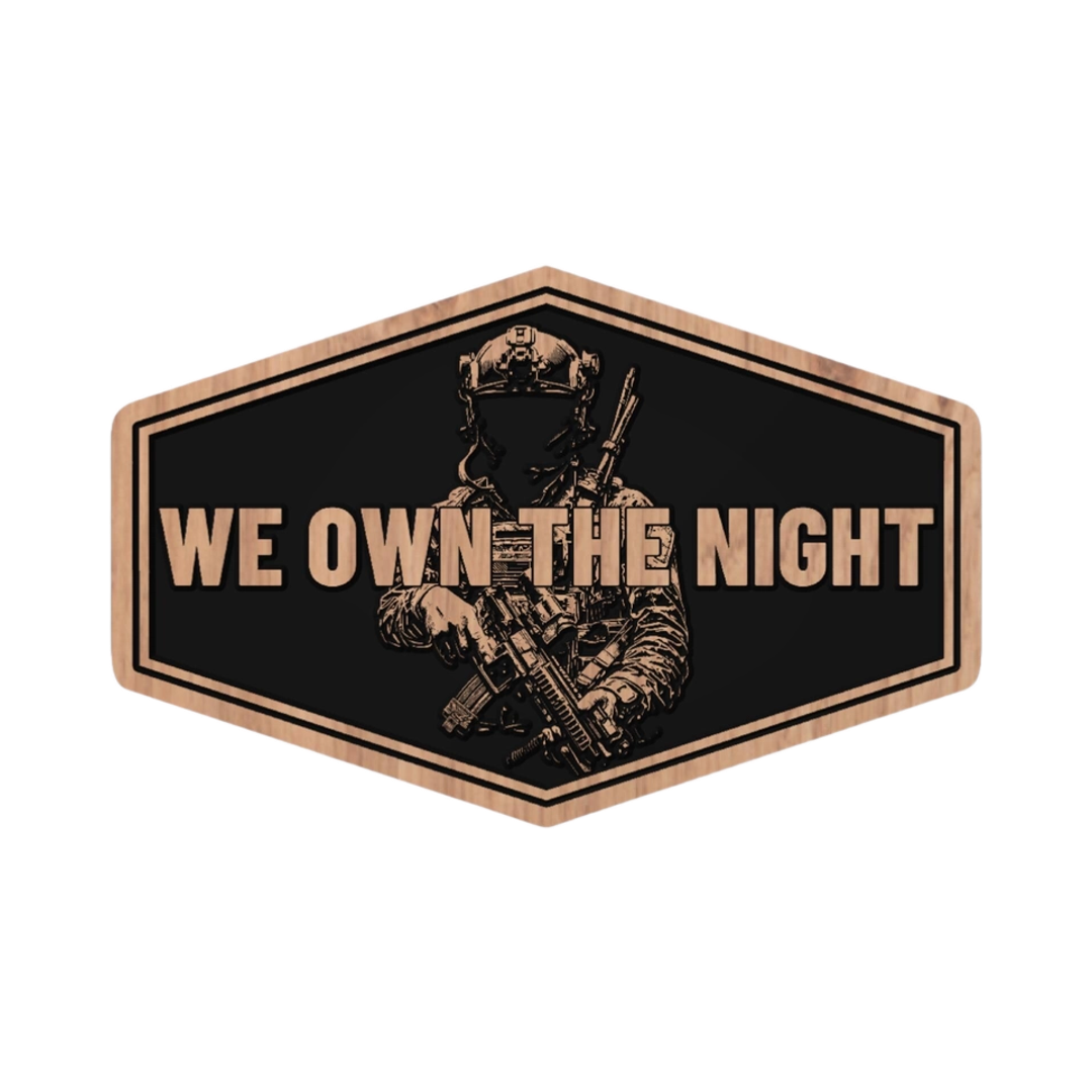 We Own The Night Special Forces detail view, ready for laser cutting and CNC routing