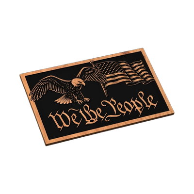 We The People Sign SVG file for laser cutting and CNC routing, LightBurn and Vectric ready