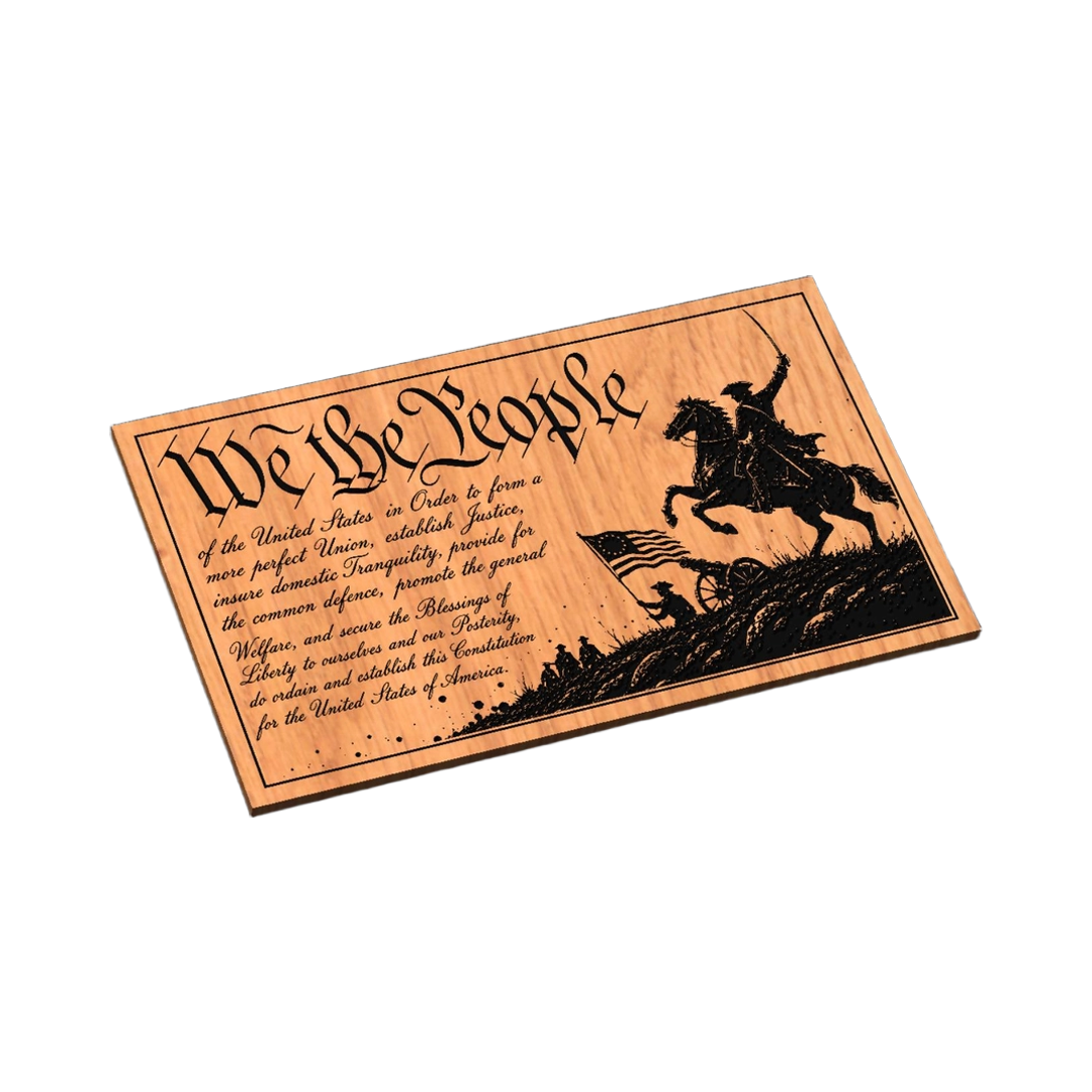 We The People Constitution Battle SVG file for digital crafting, LightBurn and Vectric ready