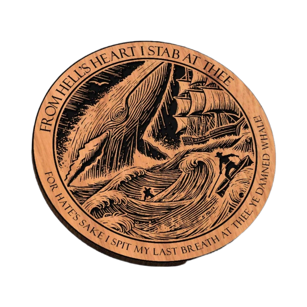 Whale Sea Scene SVG file for laser cutting and CNC routing, Glowforge and LightBurn ready