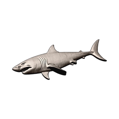Great White Shark detail view, ready for 3D printing and CNC routing