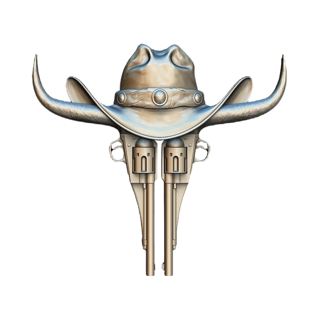 Cowboy & Revolvers - Wild West STL file for digital crafting, LightBurn and Vectric ready