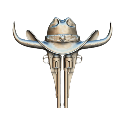 Cowboy & Revolvers - Wild West STL file for digital crafting, LightBurn and Vectric ready