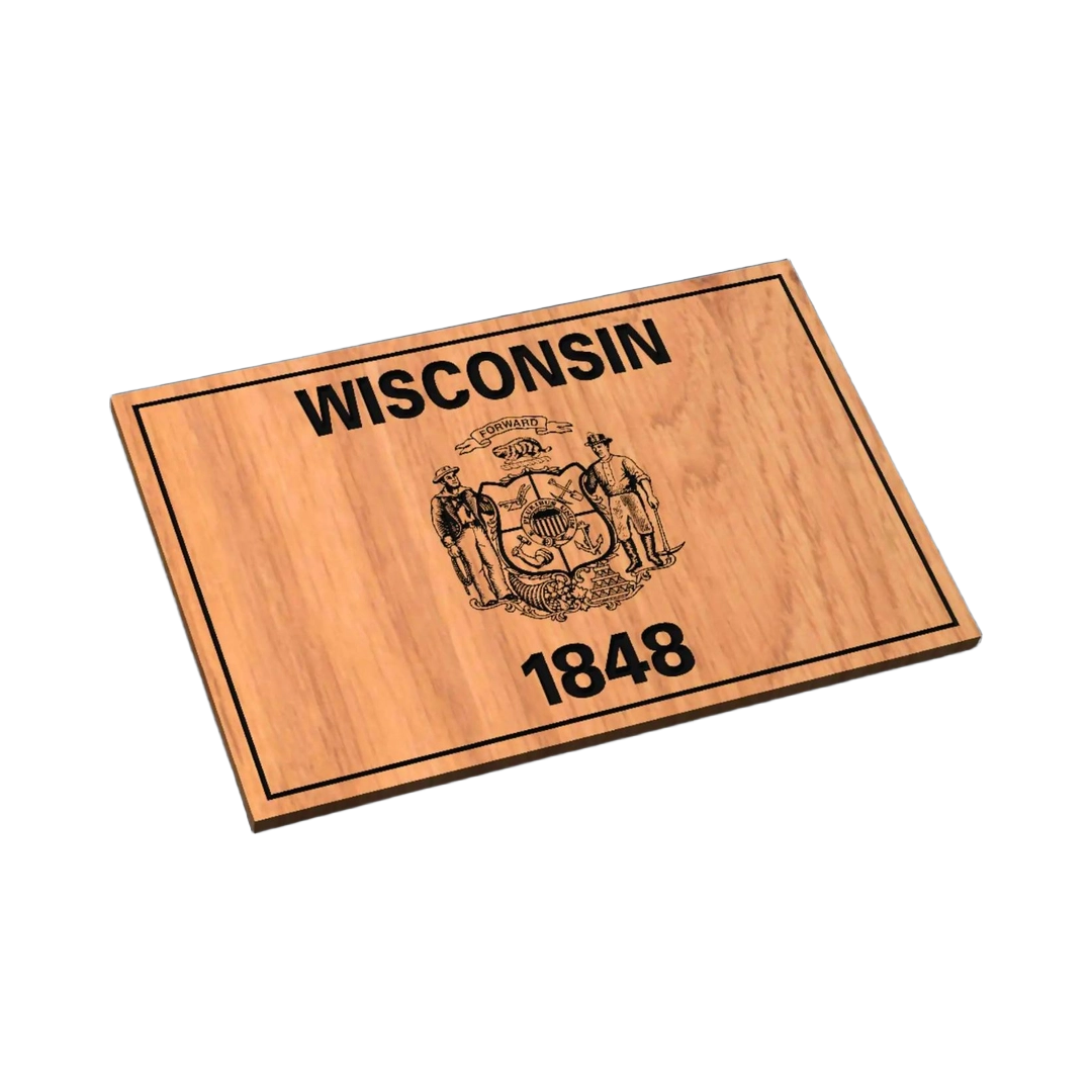 Wisconsin State Flag SVG file for laser cutting and CNC routing, LightBurn and Vectric ready