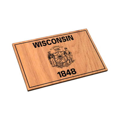 Wisconsin State Flag SVG file for laser cutting and CNC routing, LightBurn and Vectric ready