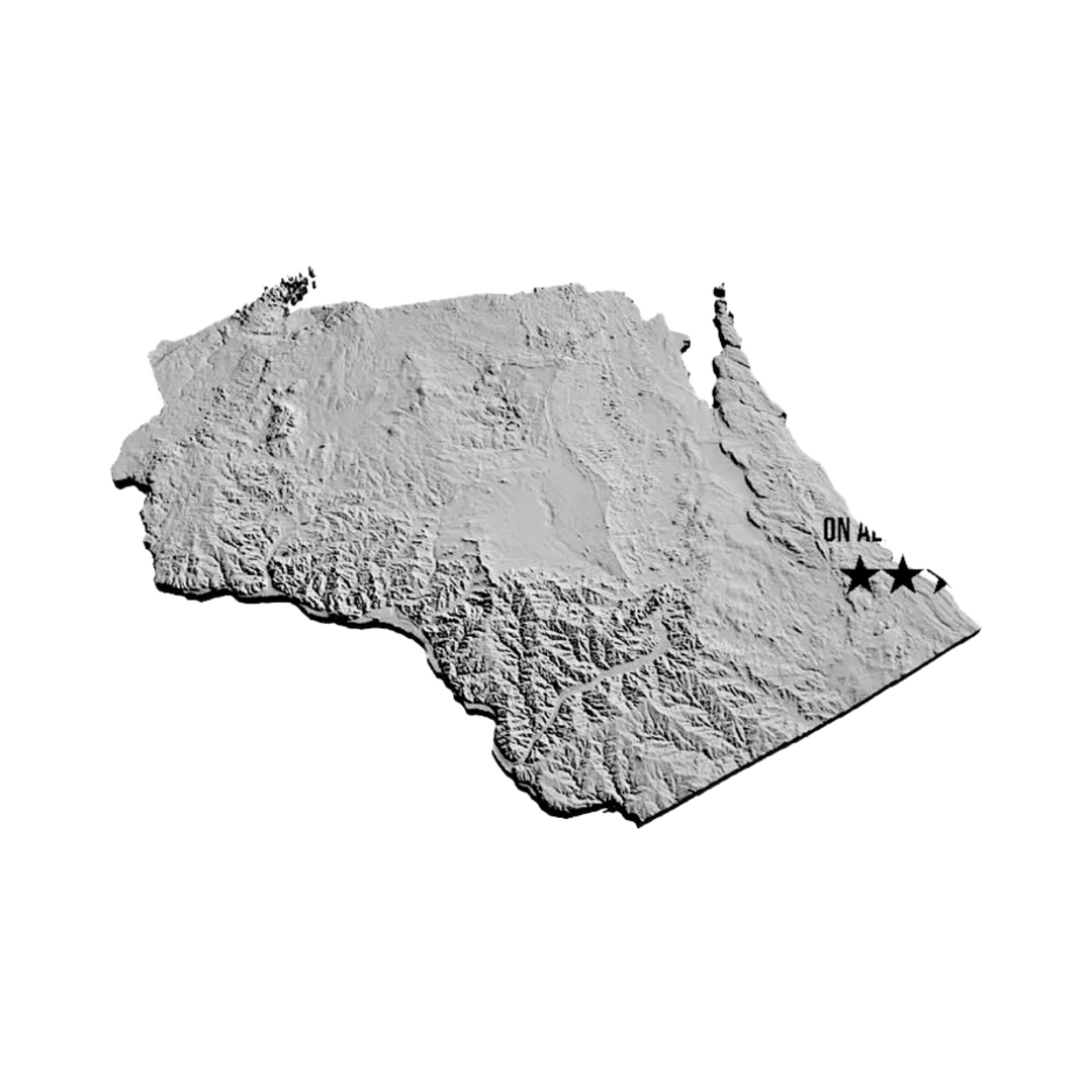 Wisconsin Terrain Map design preview, us states