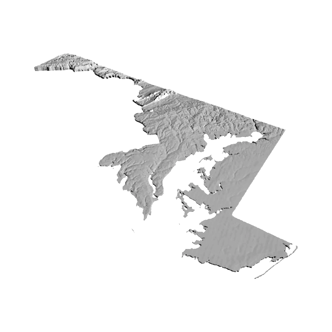 Maryland Terrain Map design preview, maps & terrain