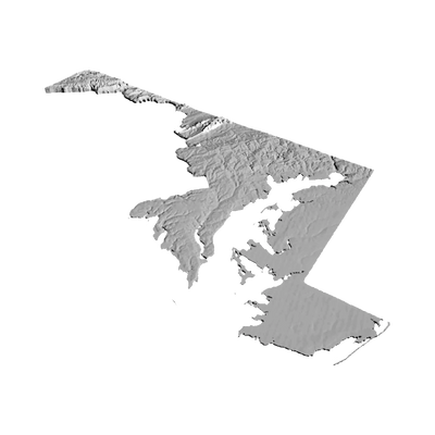 Maryland Terrain Map design preview, maps & terrain