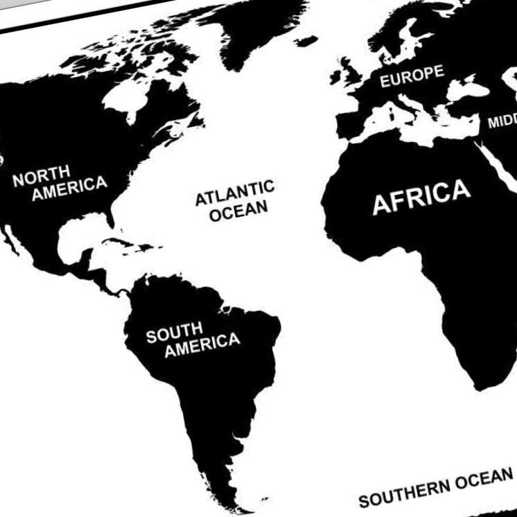 World Map SVG file included with instant download