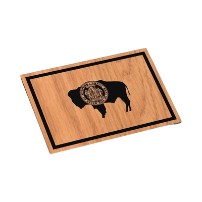 Wyoming State Flag SVG file for laser cutting and CNC routing, Glowforge and LightBurn ready