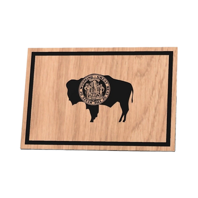 Wyoming State Flag detail view, ready for laser cutting and CNC routing