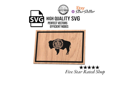 Wyoming State Flag SVG file included with instant download
