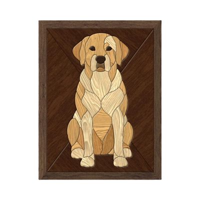 Yellow Labrador Intarsia Pattern SVG file for digital crafting, LightBurn and Vectric ready
