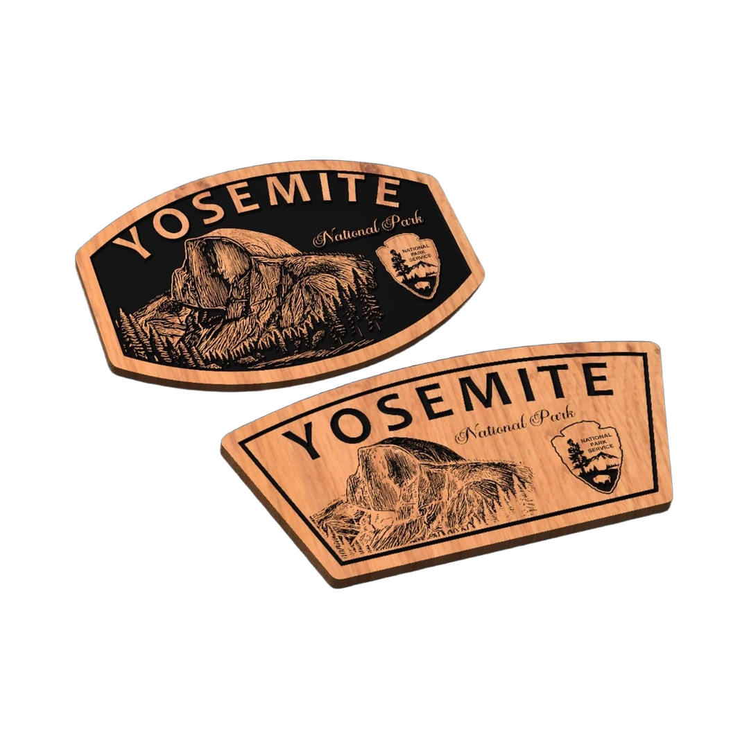 Yosemite National Park Design SVG file for laser cutting and CNC routing, LightBurn and Vectric ready