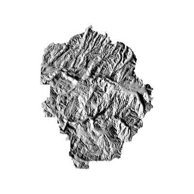 Yosemite National Park Topographic Map STL file for 3D printing and CNC routing, LightBurn and Vectric ready