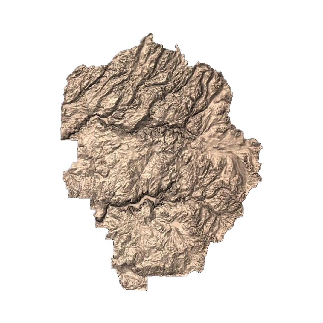 Yosemite National Park Topographic Map STL file included with instant download