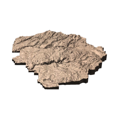 Yosemite National Park Topographic Map compatible with LightBurn and Vectric