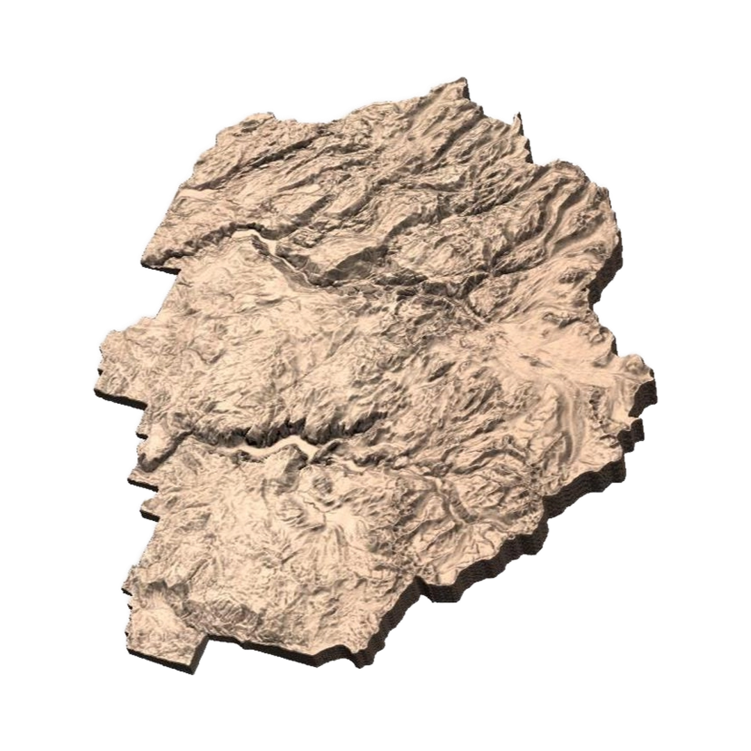 Yosemite National Park Topographic Map mockup, national parks