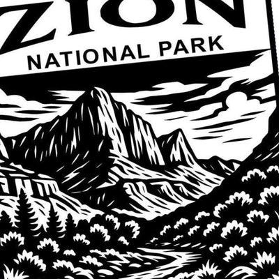 Zion National Park detail view, ready for laser cutting and CNC routing