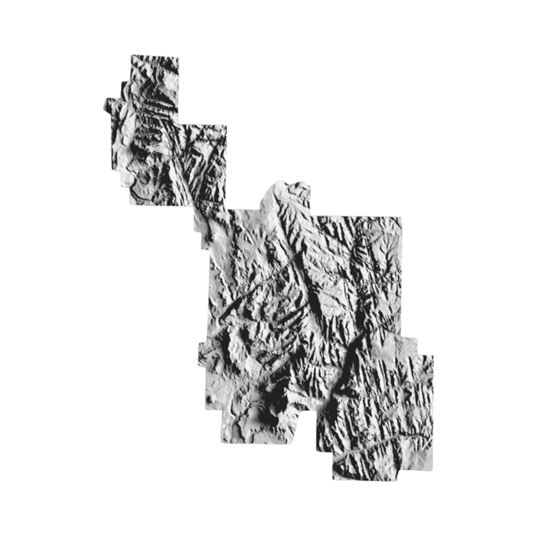 Zion National Park Terrain Map STL file for 3D printing and CNC routing, LightBurn and Vectric ready